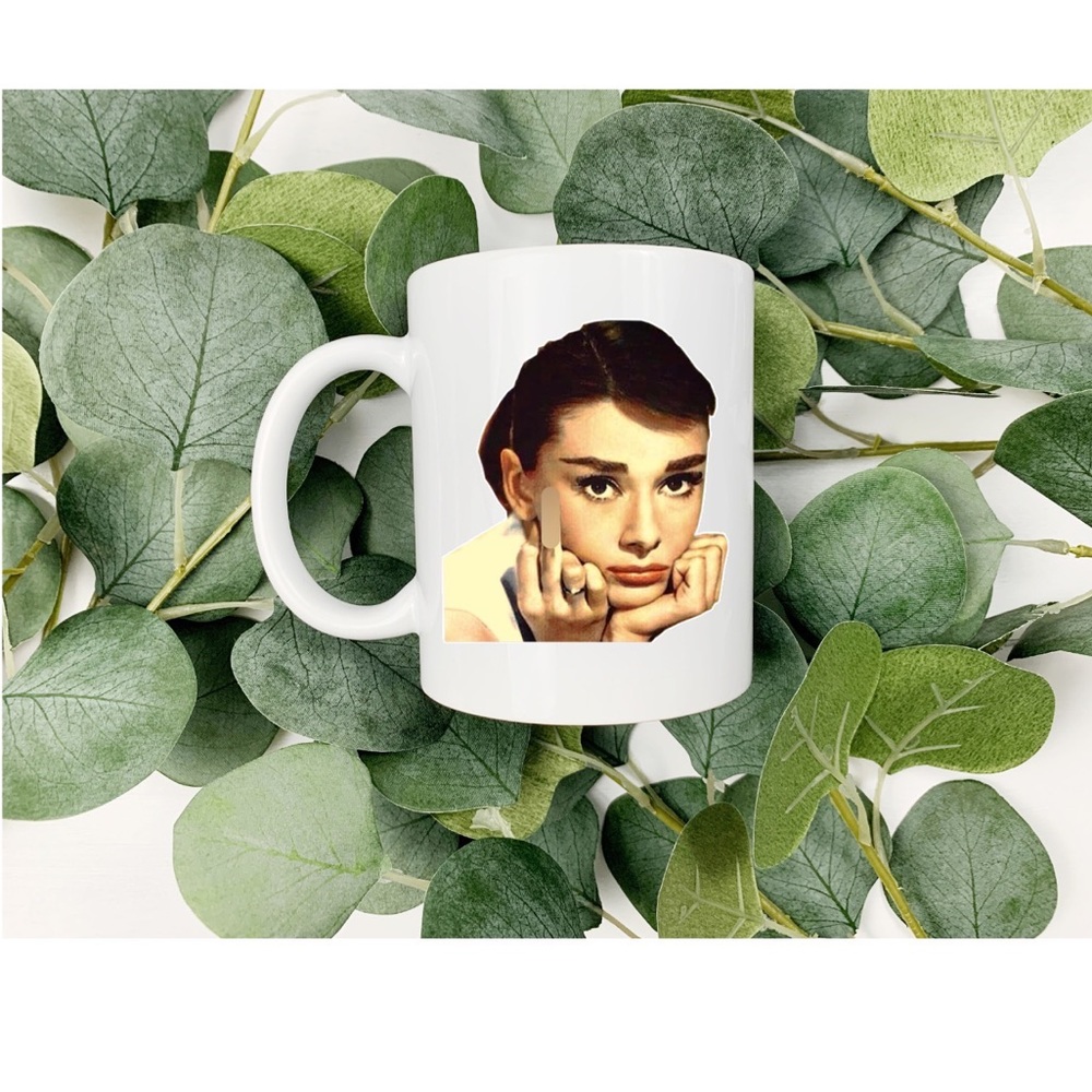 Custom Sublimated Funny Audrey Hepburn 11 oz Mug